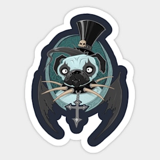 pug dracula Sticker